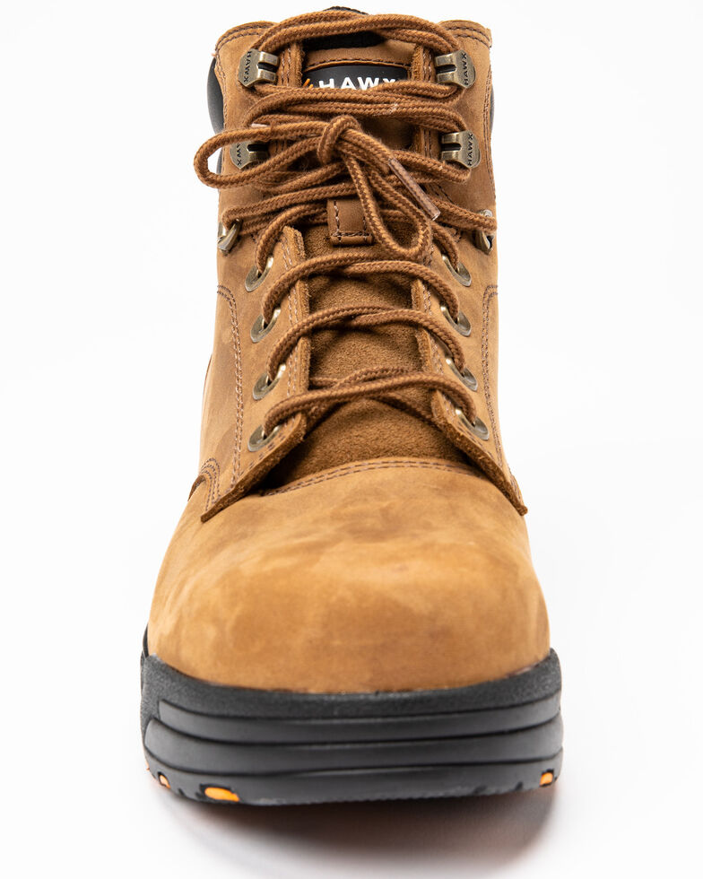 Hawx Men's Enforcer Lace-Up Work Boots - Composite Toe, Brown, hi-res