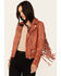 Image #1 - Mauritius Leather Women's Zoe RF Fringe Sleeve Leather Moto Jacket, , hi-res