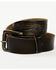 Image #2 - Brothers and Sons Men's Tooled Flying Eagle Belt, Brown, hi-res