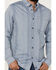 Image #3 - Cody James Men's Buckle Up Chambray Striped Button-Down Long Sleeve Stretch Western Shirt , Light Blue, hi-res