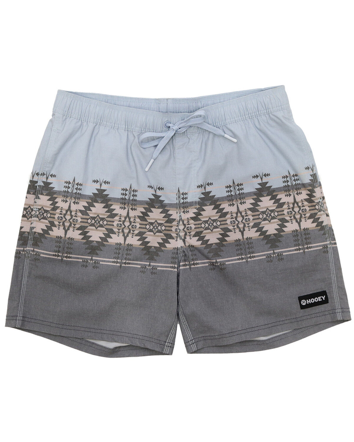 Image #1 - Hooey Boy's Southwestern Print Board Shorts, Grey, hi-res