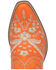 Image #6 - Dingo Women's Primrose Embroidered Floral Western Booties - Snip Toe, Orange, hi-res