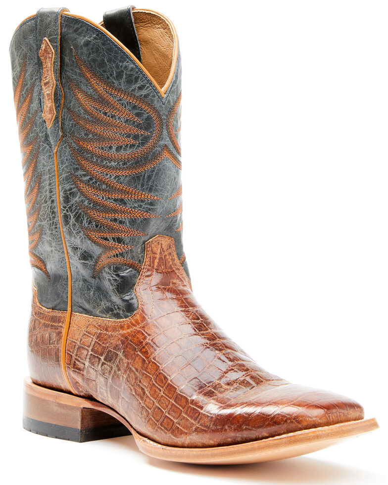 Cody James Men's Cielo Azul Western Boots - Wide Square Toe, Navy, hi-res