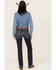 Image #3 - Ariat Women's Low Rise Charly Stretch Relaxed Straight Jeans, Dark Wash, hi-res