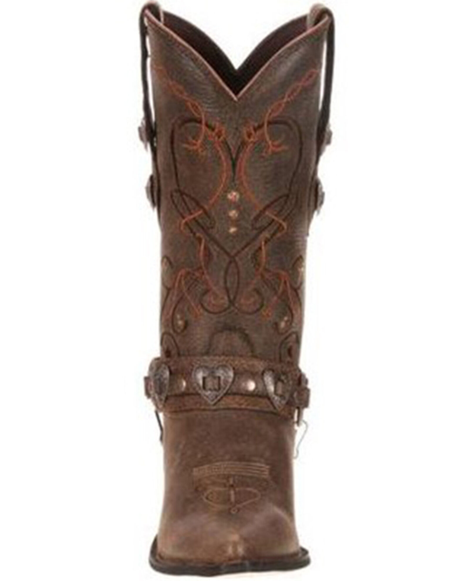 Image #5 - Durango Women's Crush Heart Harness Boots - Snip Toe, Brown, hi-res
