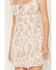 Image #3 - Ash & Violet Women's Floral Horseshoe Print Sleeveless Mini Dress, Brown, hi-res