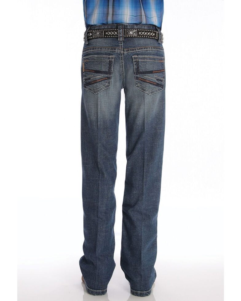 Cinch Boys' Performance Relaxed Boot Jeans , Blue, hi-res