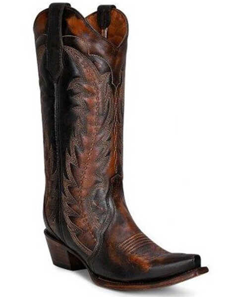 Corral Women's Triad Western Boots - Snip Toe, Brown, hi-res