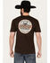 Image #4 - Cowboy Up Men's Buck Off Short Sleeve Graphic T-Shirt, Brown, hi-res