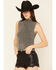 Image #1 - Sadie & Sage Women's Rhinestone Embellished Sweater Vest, Charcoal, hi-res