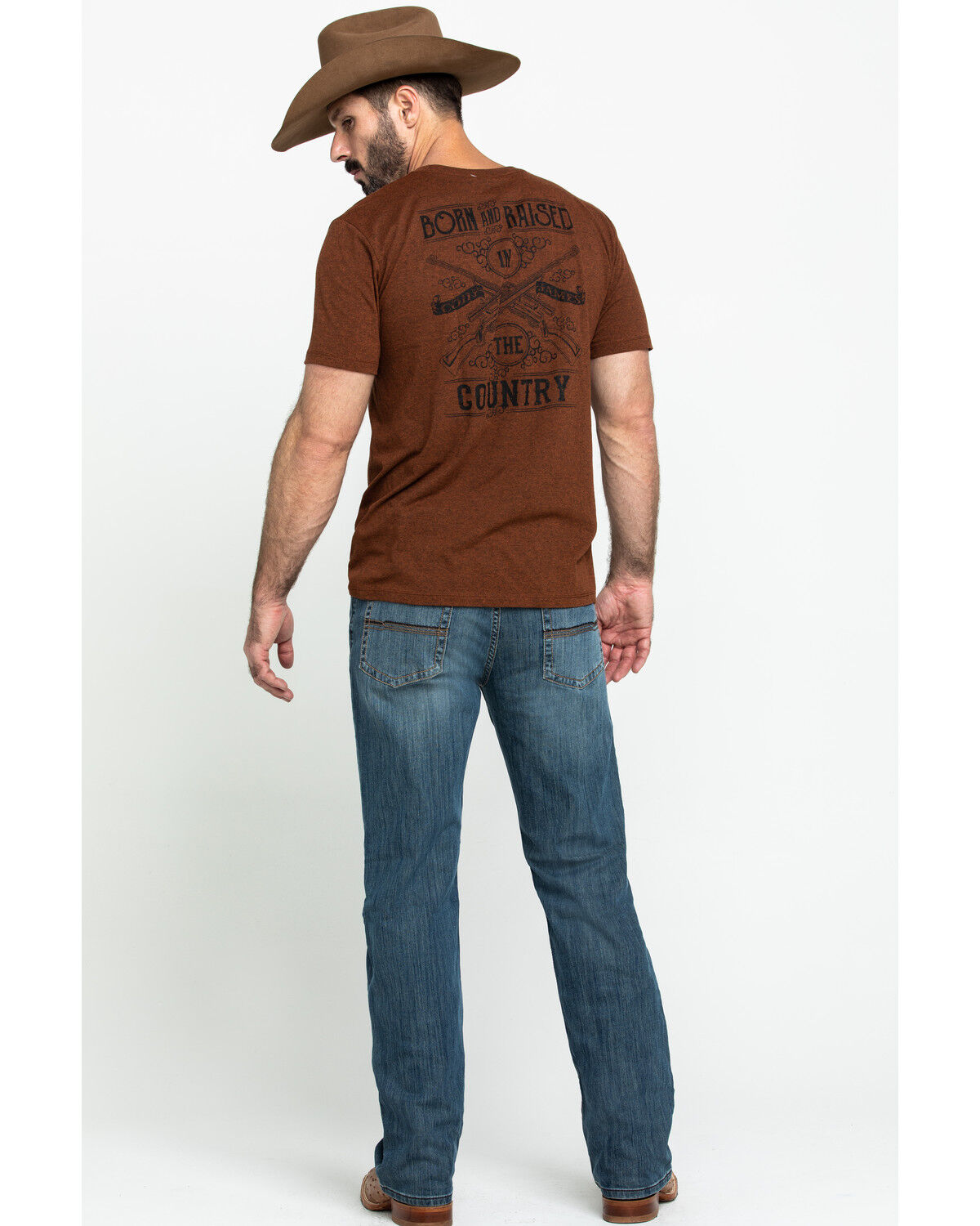 Image #5 - Cody James Men's Bozeman Medium Wash Slim Bootcut Stretch Denim Jeans, Indigo, hi-res