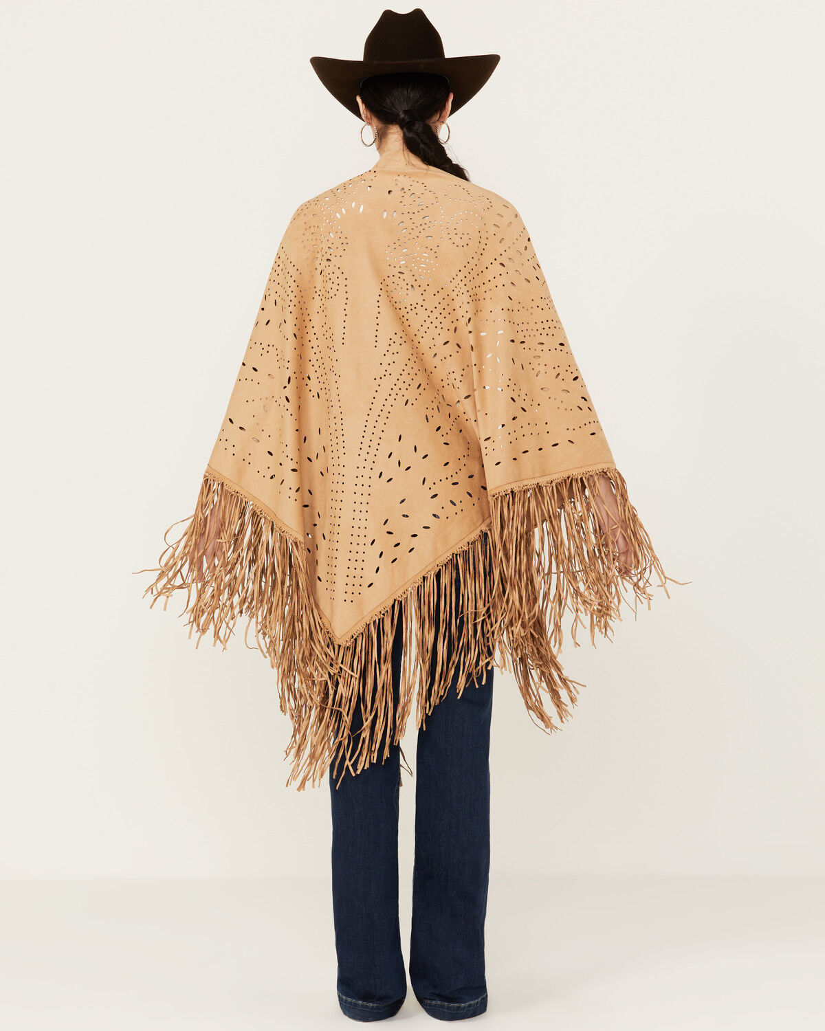 Image #4 - Shyanne Women's Faux Suede Laser Cut Wrap, Coffee, hi-res