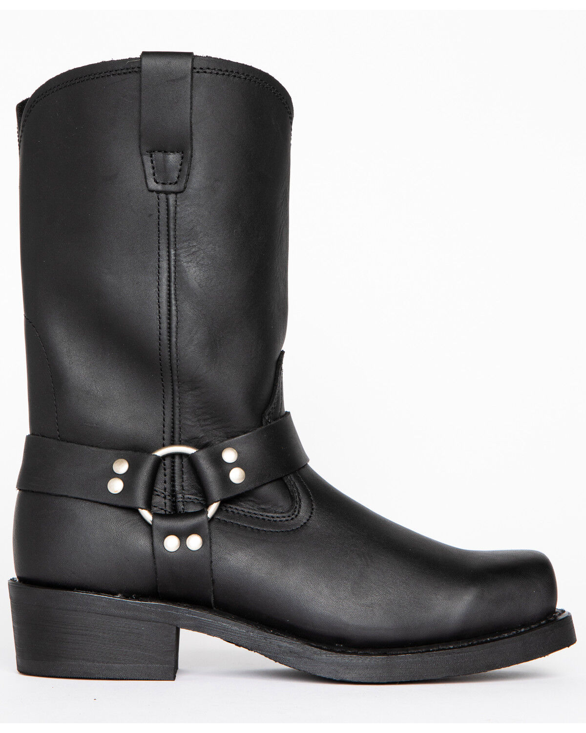 Image #2 - Brothers and Sons Men's Pull-On Motorcycle Boots - Square Toe, Black, hi-res