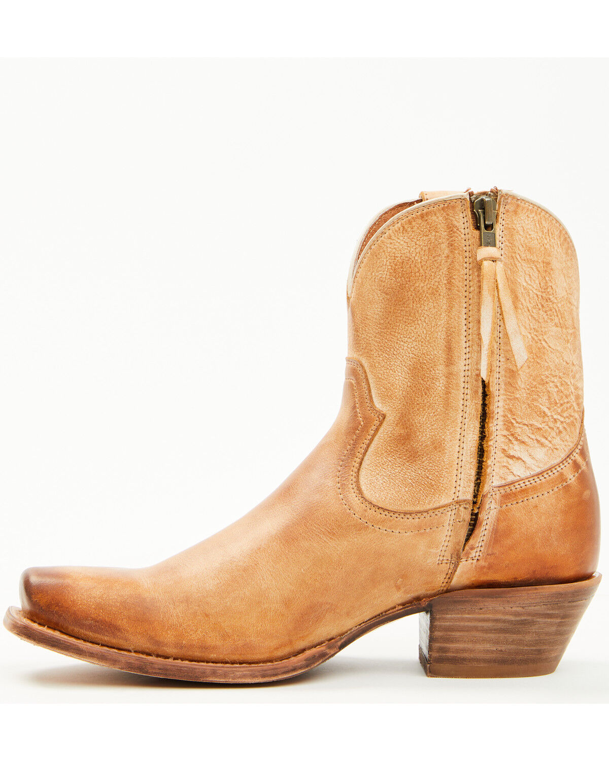Image #3 - Cleo + Wolf Women's Fern Western Booties - Square Toe, Tan, hi-res