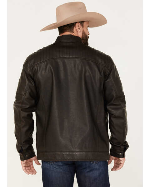 Image #4 - Cody James Men's Houston Distressed Moto Jacket - Big & Tall, Brown, hi-res