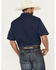 Image #4 - Kimes Ranch Men's Solid Short Sleeve Button-Down Performance Shirt, Navy, hi-res