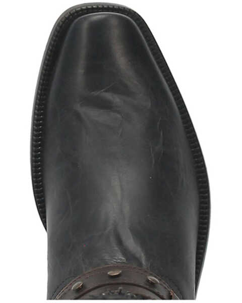 Dingo Men's War Studded Eagle Inlay Western Boot - Square Toe, Black, hi-res