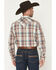 Image #4 - Cody James Men's Ridge Rider Plaid Print Long Sleeve Snap Western Shirt, Tan, hi-res