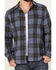 Image #3 - Brothers and Sons Men's Bronson Plaid Print Long Sleeve Button-Down Flannel Shirt, Indigo, hi-res