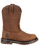 Image #2 - Rocky Little Boys' Original Ride FLX Waterproof Western Boots - Round Toe, Brown, hi-res