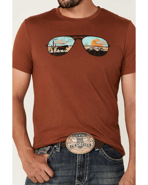 Image #3 - Dale Brisby Men's Sunglasses Graphic Short Sleeve Tee  , Rust Copper, hi-res