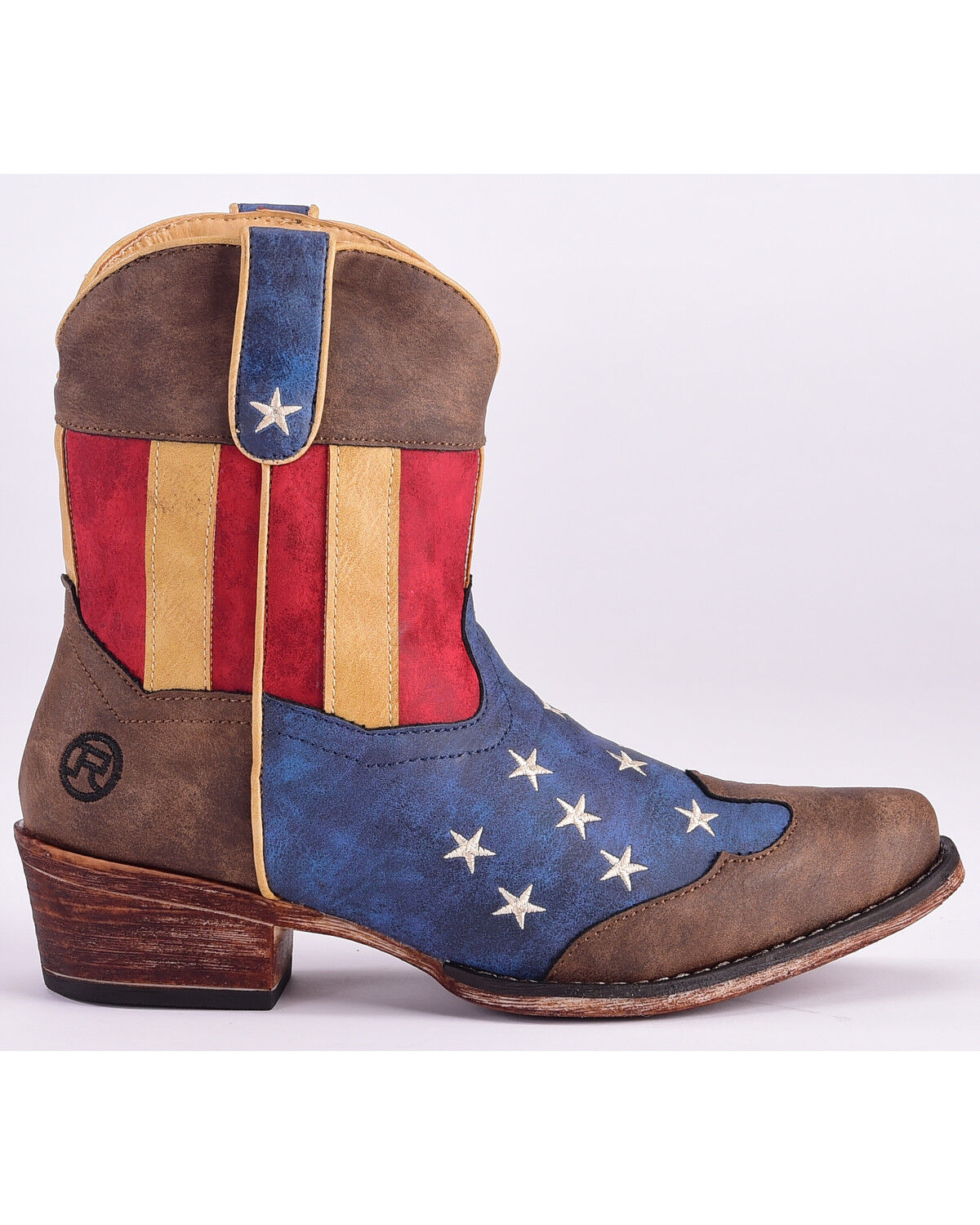 Image #4 - Roper Women's American Flag Boots - Snip Toe, Multi, hi-res