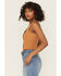 Image #2 - Cleo + Wolf Women's Ribbed Button-Up Vest, Lt Brown, hi-res