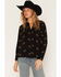Image #1 - Rosabelle Honey Women's Horse Embroidered Long Sleeve Button-Down Shirt, Black, hi-res