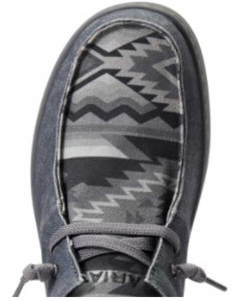 Image #4 - Ariat Men's Southwestern Print Hilo Stretch Casual Shoe - Moc Toe , Grey, hi-res