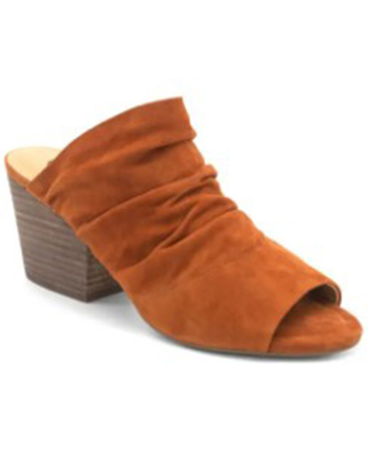 Image #1 - Golo Shoes Women's Landon Brown Open Toe Mule, Dark Orange, hi-res