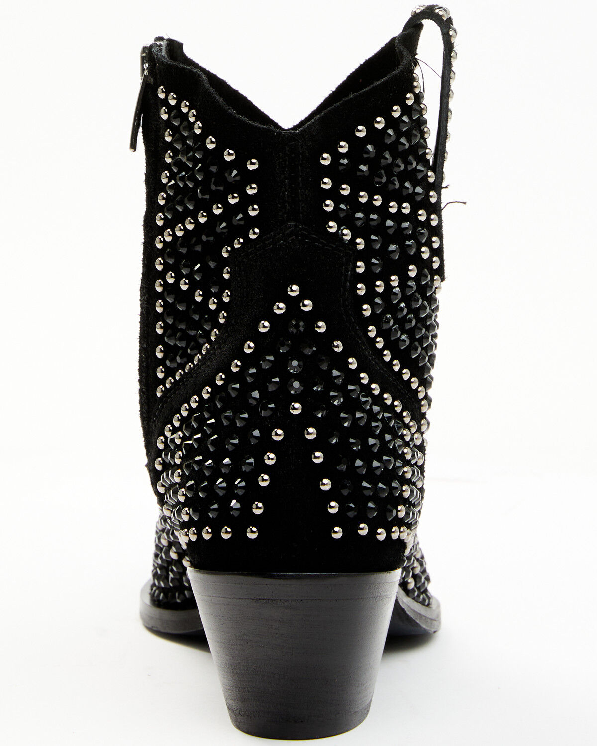 Image #5 - Italian Cowboy Women's Astra Studded Fashion Booties - Snip Toe, Black, hi-res