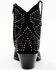 Image #5 - Italian Cowboy Women's Astra Studded Fashion Booties - Snip Toe, Black, hi-res