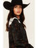Image #2 - Panhandle Women's Floral Print Embroidered Long Sleeve Snap Western Shirt, Black, hi-res