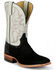 Image #1 - Justin Men's Baron Cowhide Western Boots - Broad Square Toe, Black, hi-res