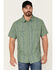 Image #1 - Brothers and Sons Men's Floral Print Short Sleeve Button-Down Western Shirt, Green, hi-res