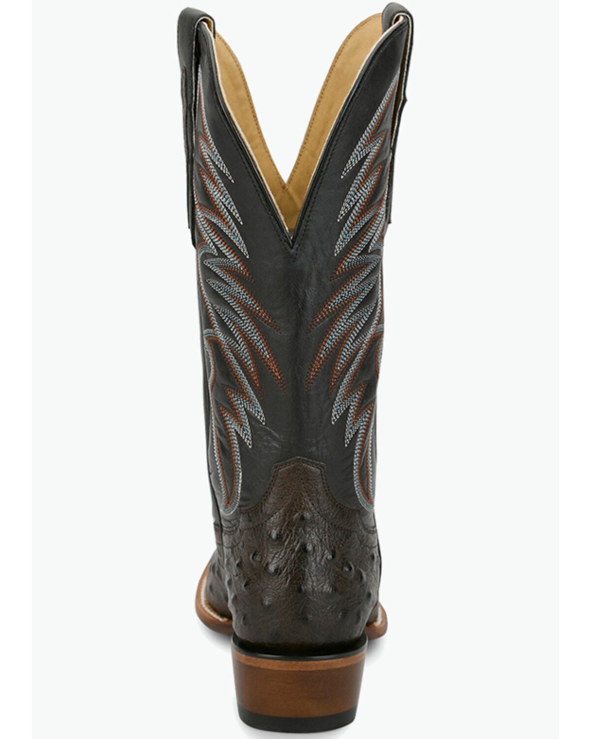 Image #5 - Tony Lama Men's Ranchero Tyler Exotic Ostrich Western Boots - Square Toe, Brown, hi-res