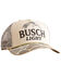 Image #1 - Buckwear Men's Busch Light Camo Print Ball Cap, White, hi-res