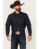 Image #2 - Blue Ranchwear Men's Heavyweight Dark Wash Denim Snap Western Shirt, Dark Blue, hi-res
