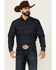 Image #2 - Blue Ranchwear Men's Heavyweight Dark Wash Denim Snap Western Shirt , Dark Blue, hi-res