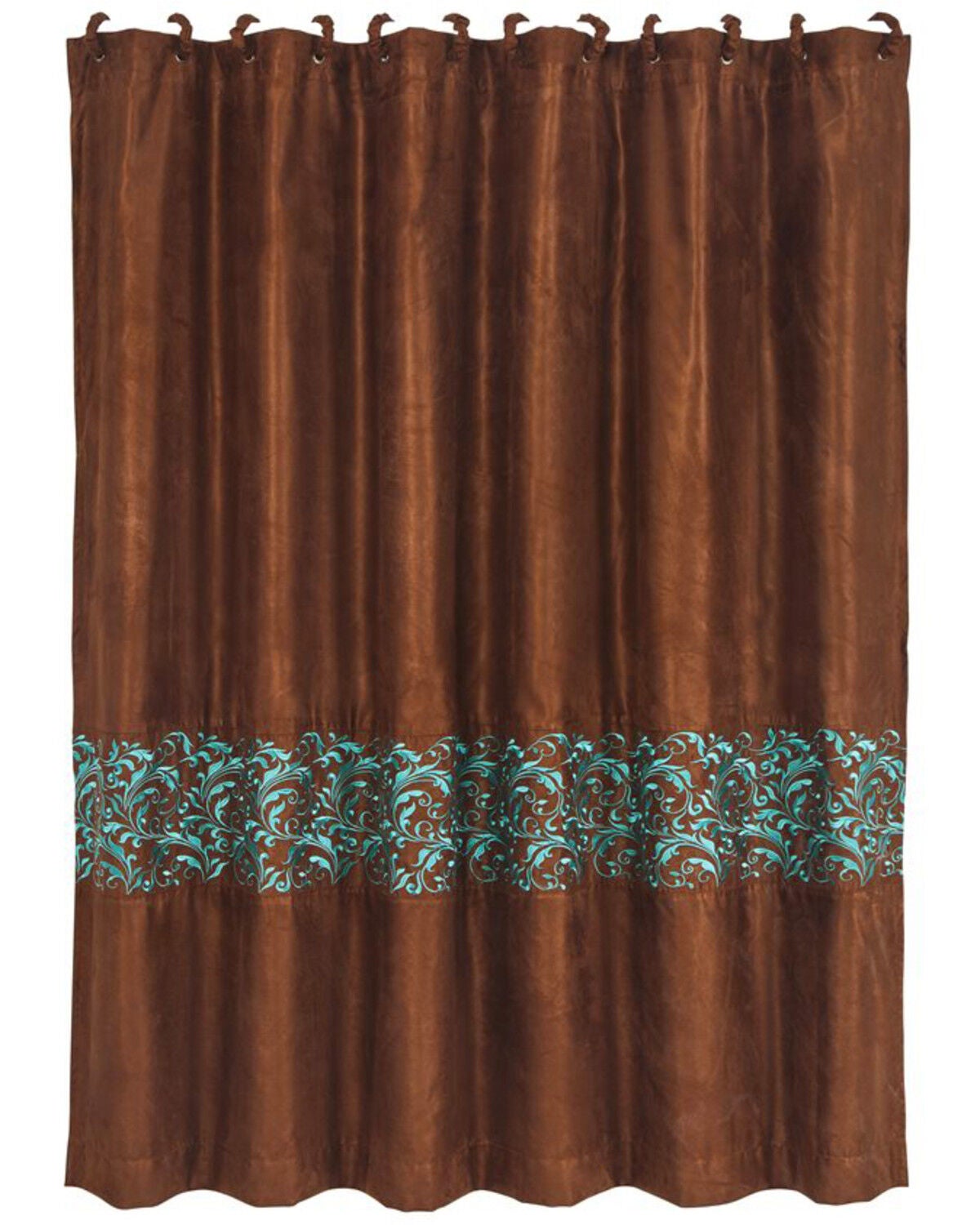 HiEnd Accents Wyatt Scroll Shower Curtain - Thumbnail 2