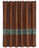 HiEnd Accents Brown Wyatt Scroll Shower Curtain , Brown, hi-res