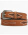 Image #1 - Cody James Men's Southwestern Embroidered Underlay Western Belt, Brown, hi-res