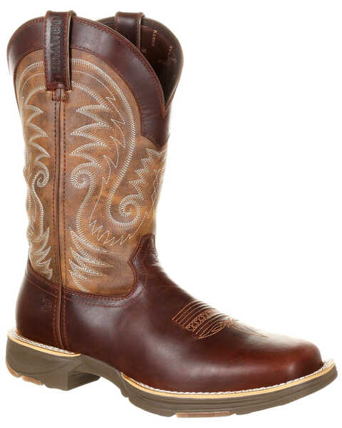 Image #1 - Durango Men's Ultralite Waterproof Western Boots - Square Toe, Dark Brown, hi-res