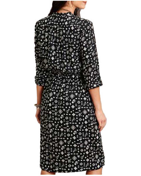 Image #2 - Roper Women's Southwestern Print Long Sleeve Dress, Black, hi-res