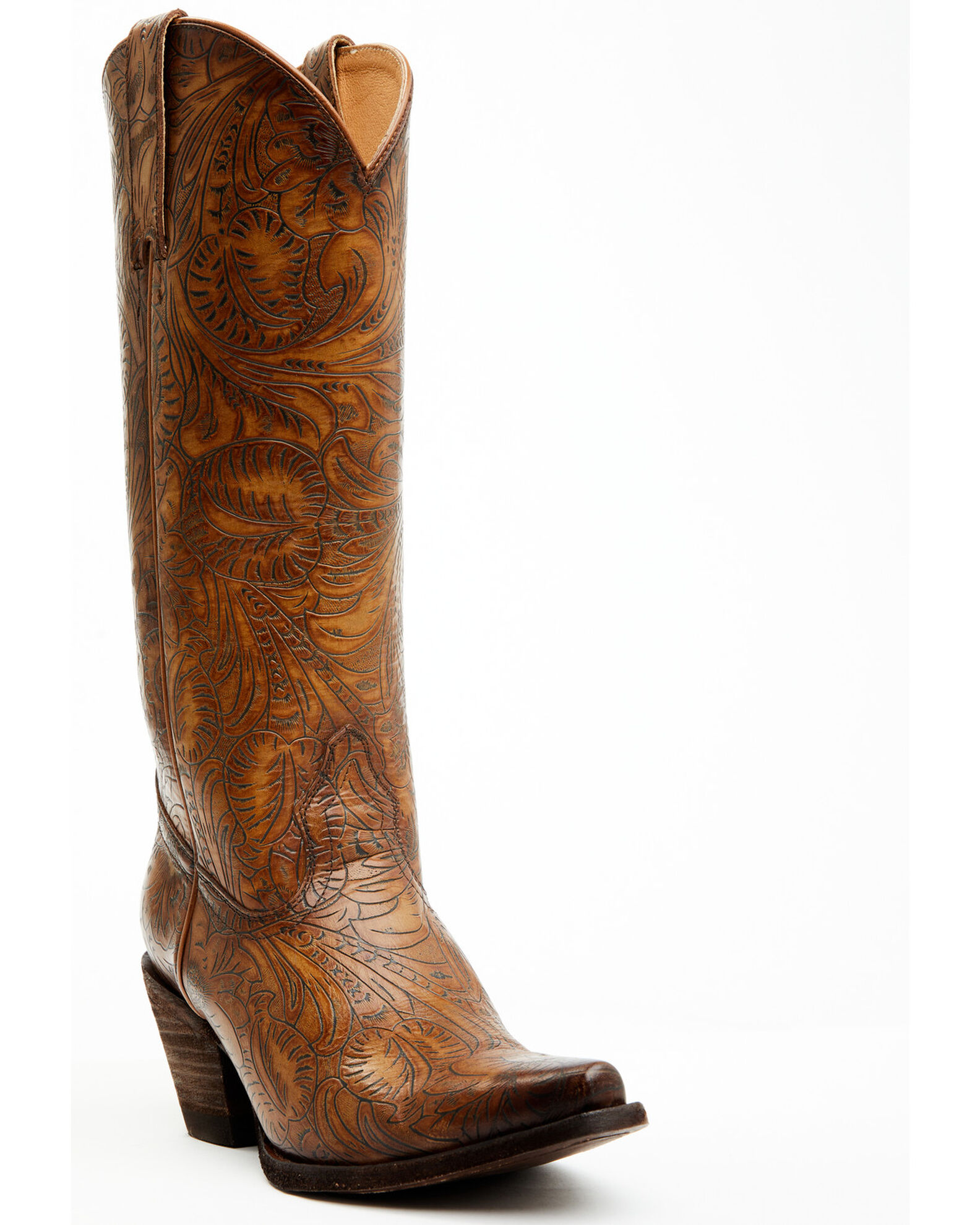 Shyanne Women s Eden Tooled Tall Western Boots Snip Toe Country Outfitter