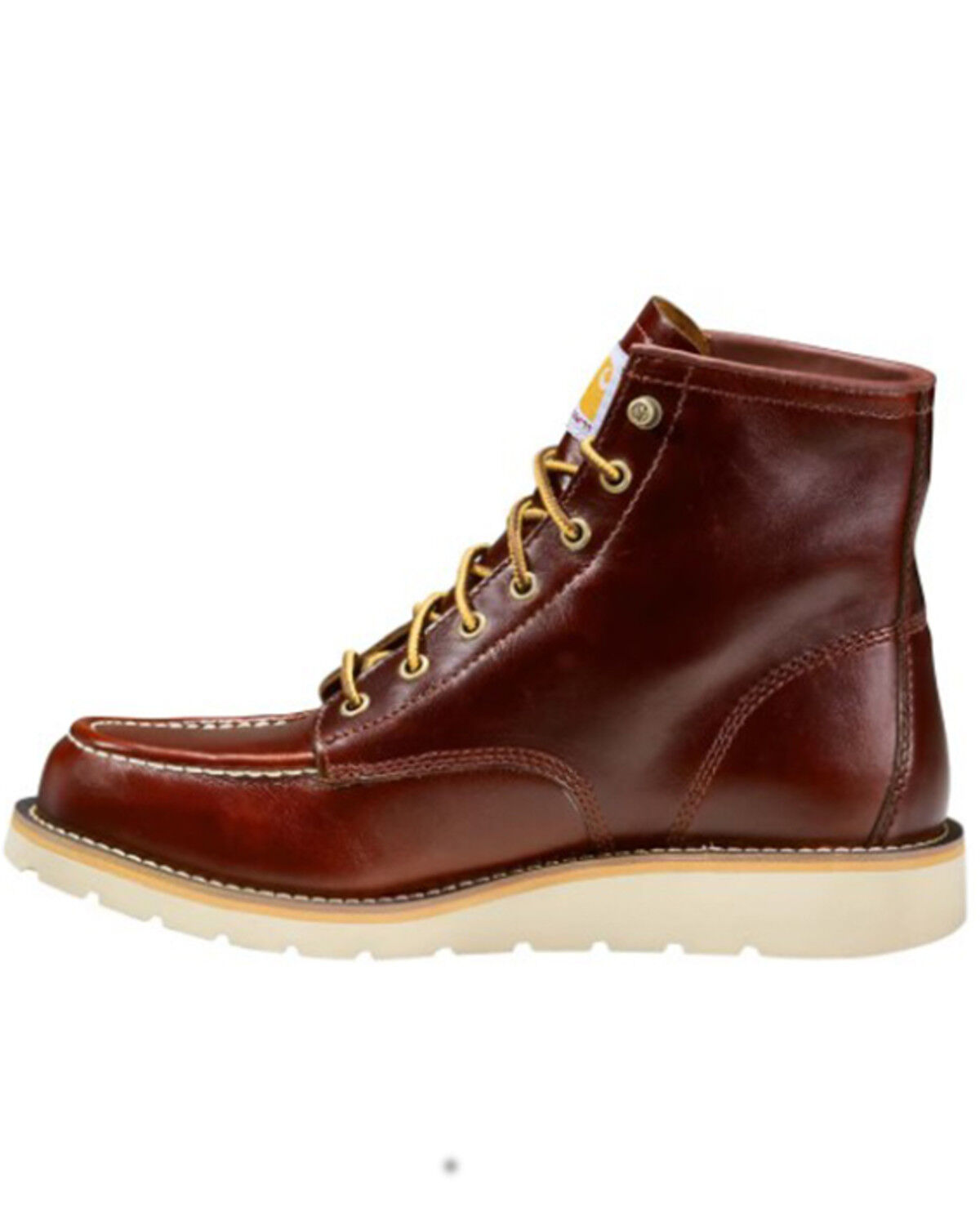Image #3 - Carhartt Men's 6" Moc Wedge Work Boots - Soft Toe, Brandy Brown, hi-res