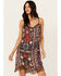Image #3 - Idyllwind Women's Yearling Printed Fringe Mini Slip Dress, Dark Brown, hi-res