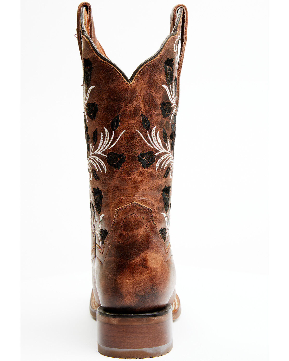 Image #5 - Dan Post Women's Athena Floral Embroidered Western Performance Boots - Broad Square Toe, Tan, hi-res