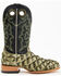 Image #2 - Cody James Men's Malaga Exotic Pirarucu Western Boots - Broad Square Toe, Olive, hi-res