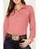 Image #3 - Ariat Women's Southwestern Striped VentTek Long Sleeve Button-Down Western Shirt, Red, hi-res